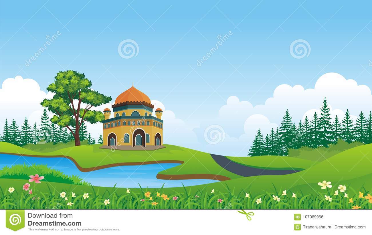 Detail Background Animasi Masjid Nomer 15