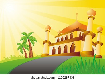 Detail Background Animasi Masjid Nomer 50