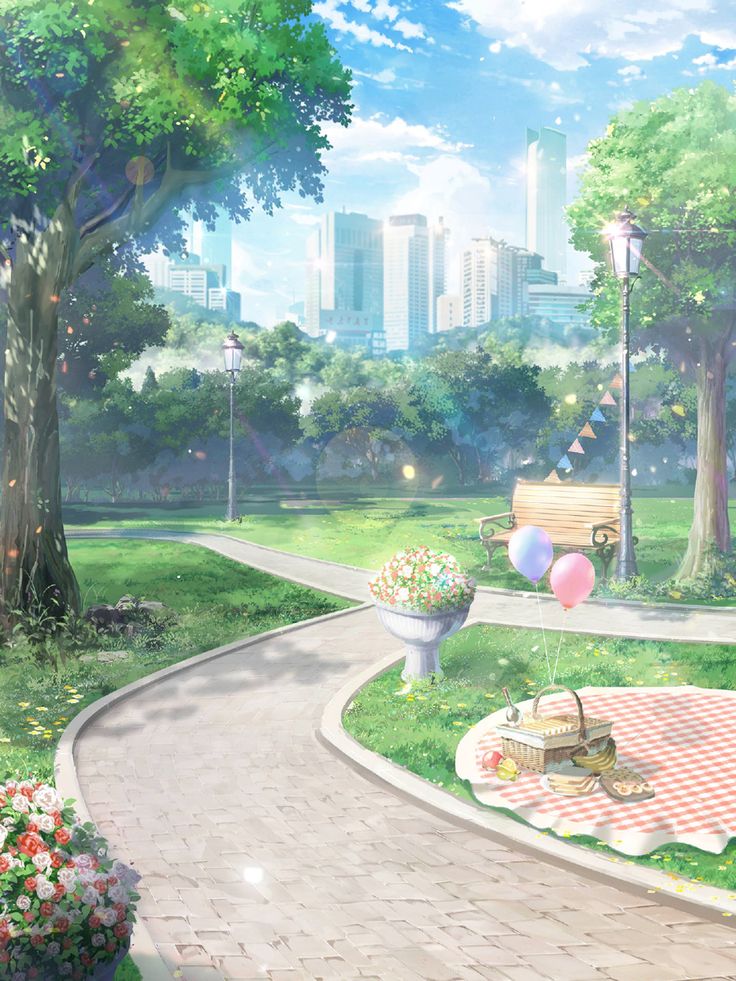 Detail Background Anime Taman Nomer 4