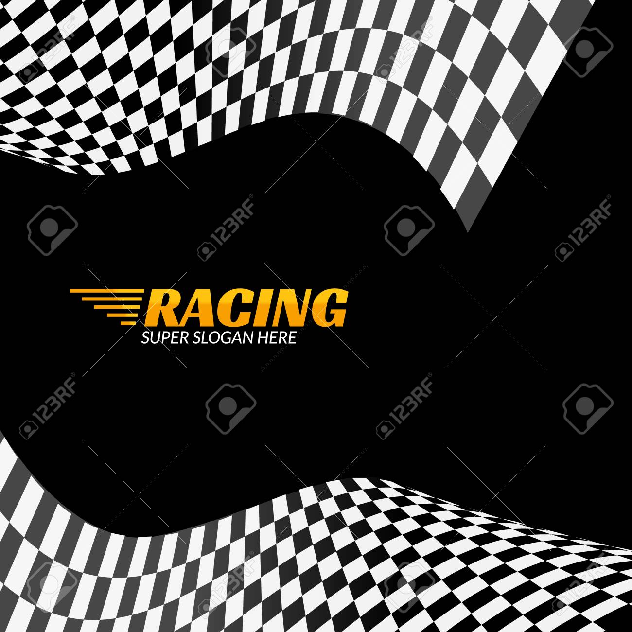 Detail Background Banner Racing Nomer 6