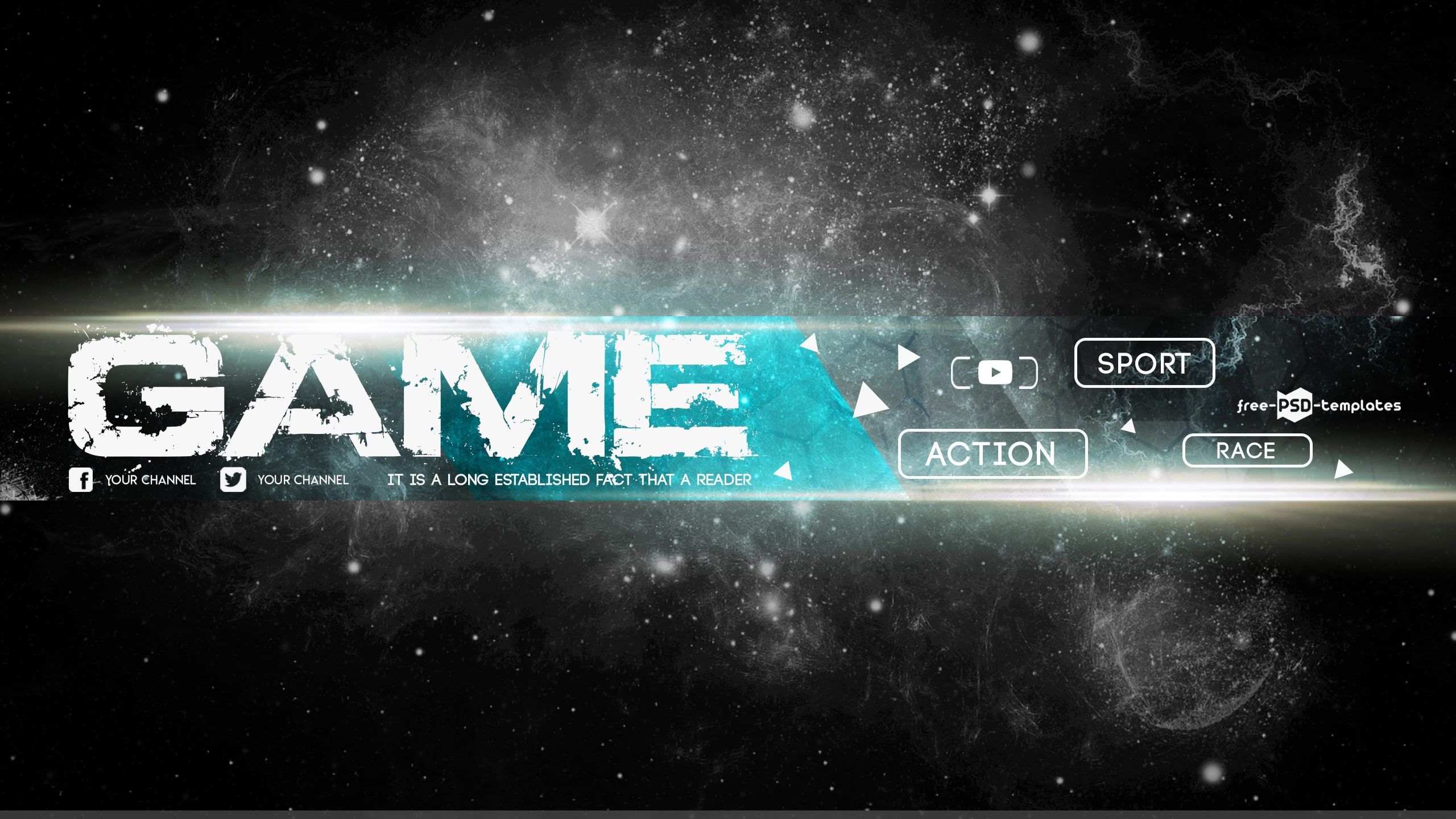 Detail Background Banner Youtube Gaming Nomer 24