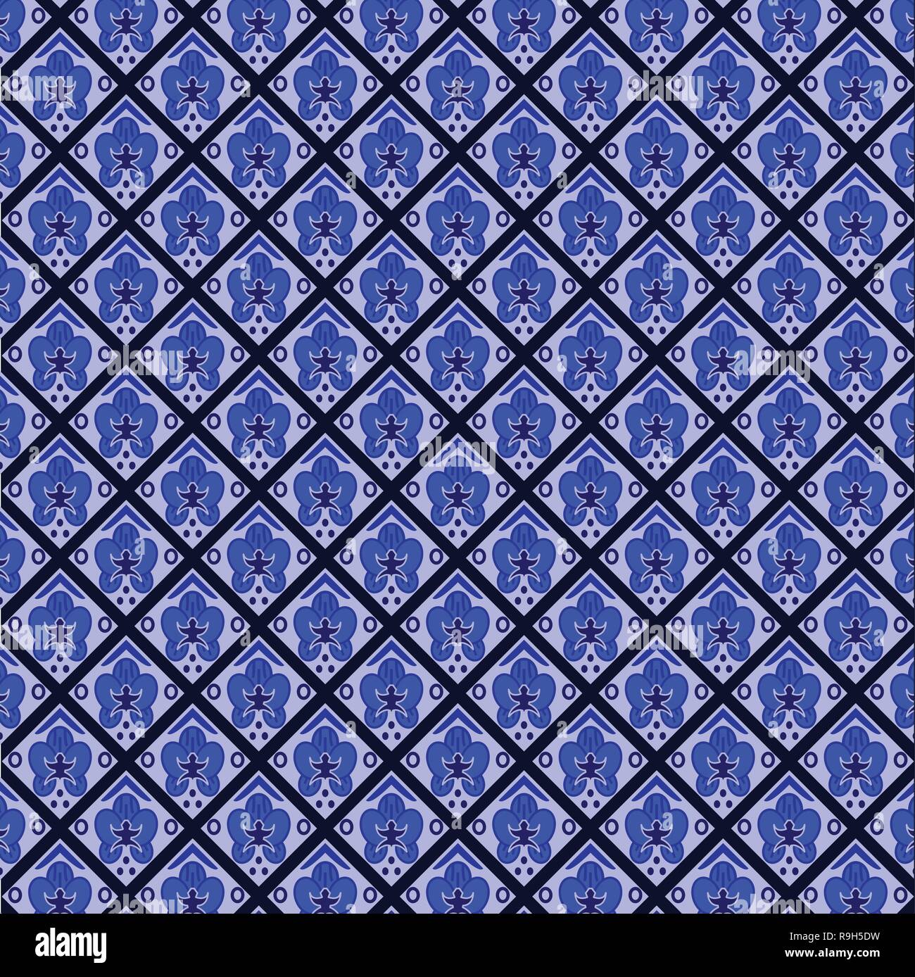 Detail Background Batik Blue Nomer 45