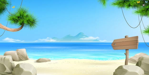 Detail Background Beach Vector Nomer 35