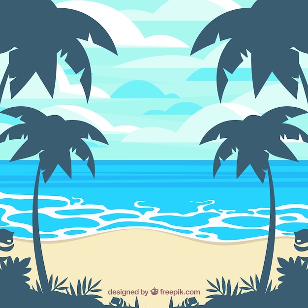 Detail Background Beach Vector Nomer 44