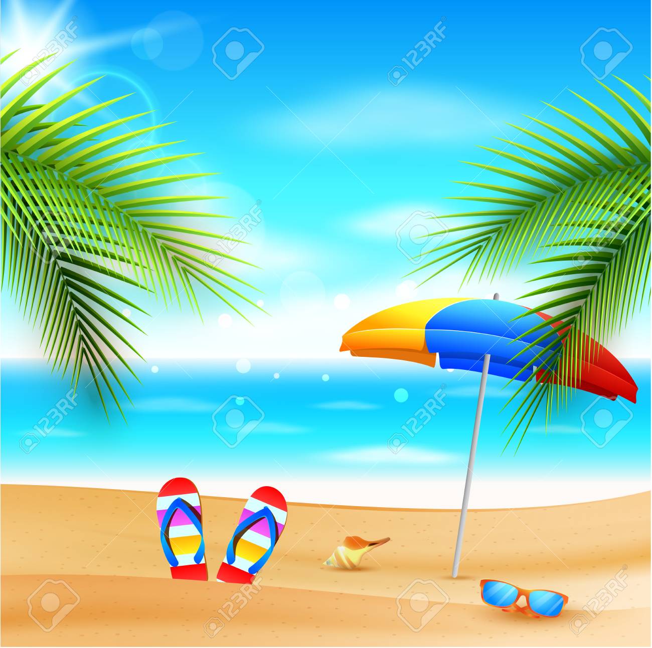 Detail Background Beach Vector Nomer 56