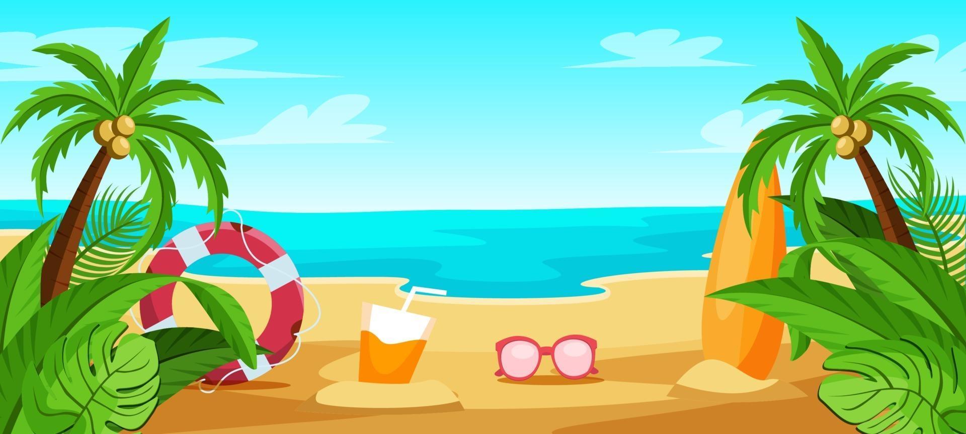 Detail Background Beach Vector Nomer 10