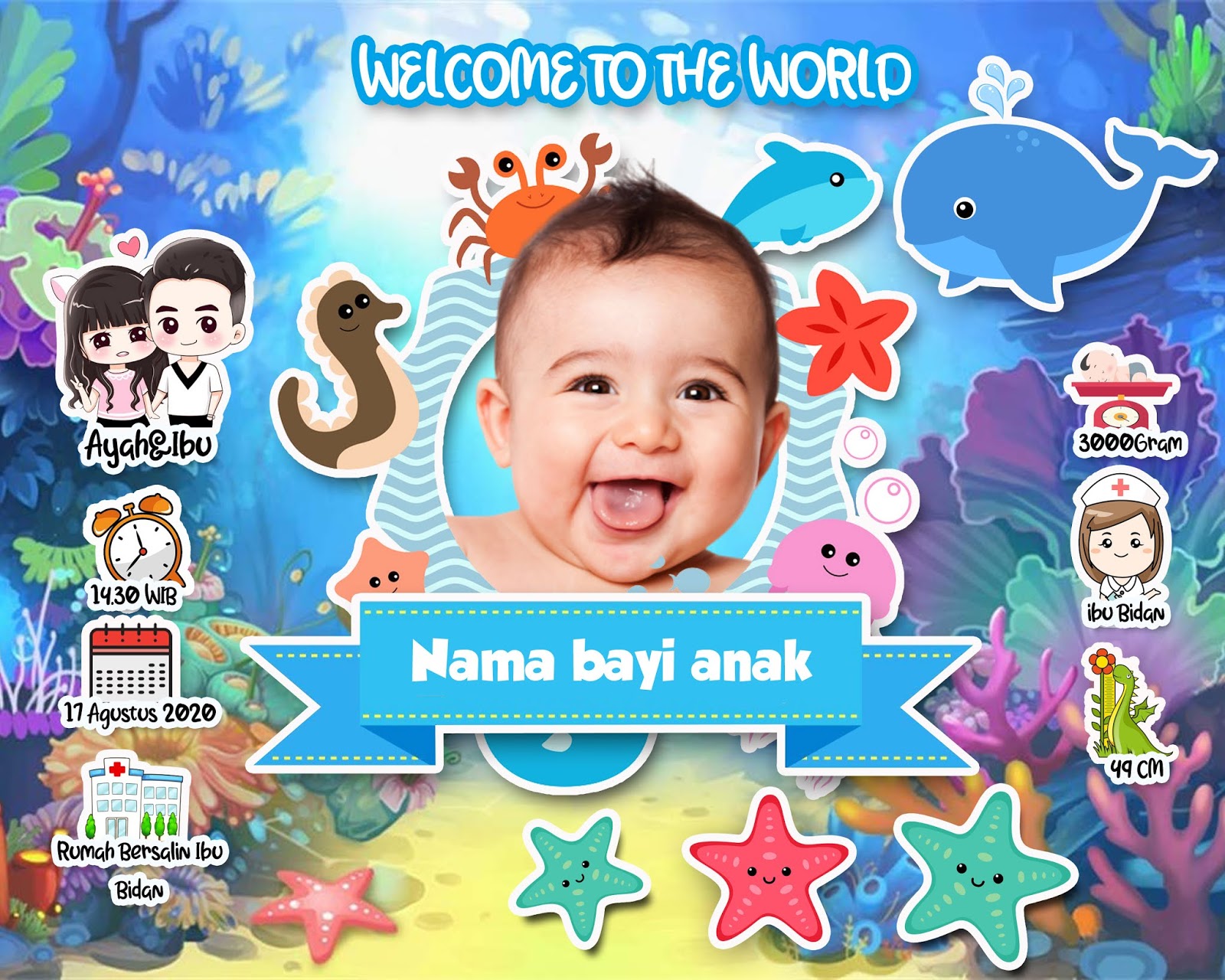 Detail Background Biodata Bayi Nomer 40