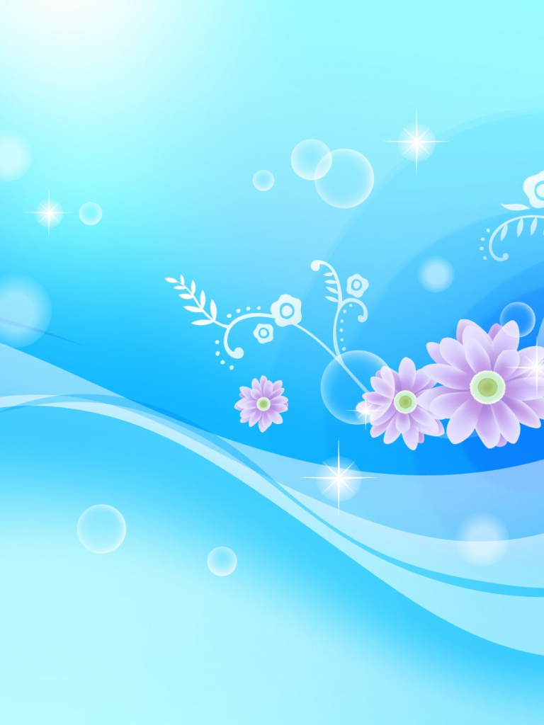 Detail Background Biru Floral Nomer 34