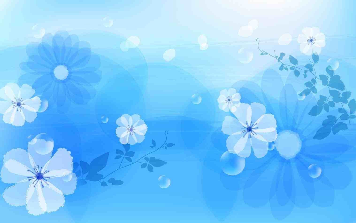 Detail Background Biru Floral Nomer 6