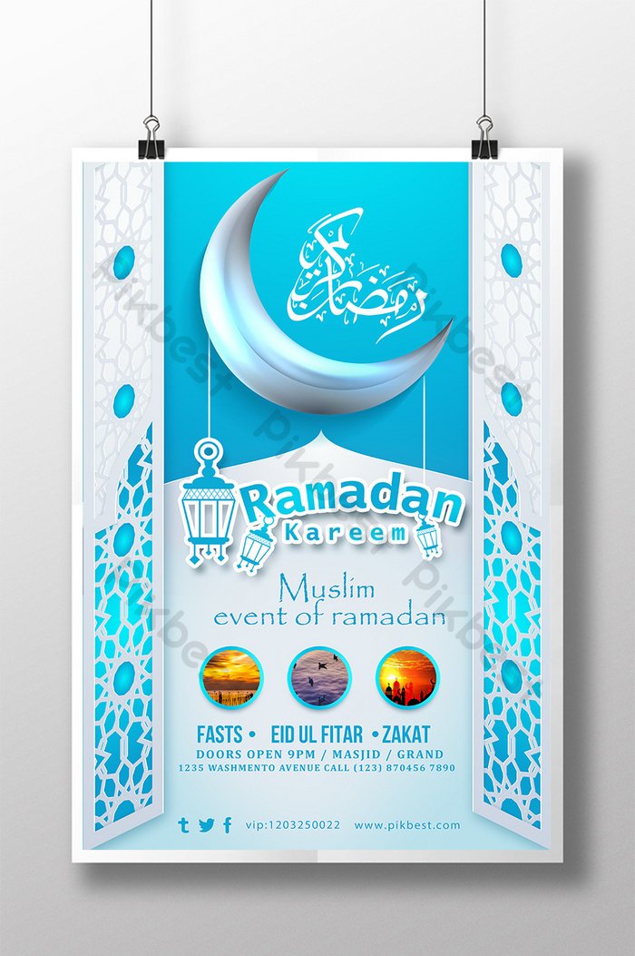 Detail Background Biru Islami Ramadhan Nomer 29