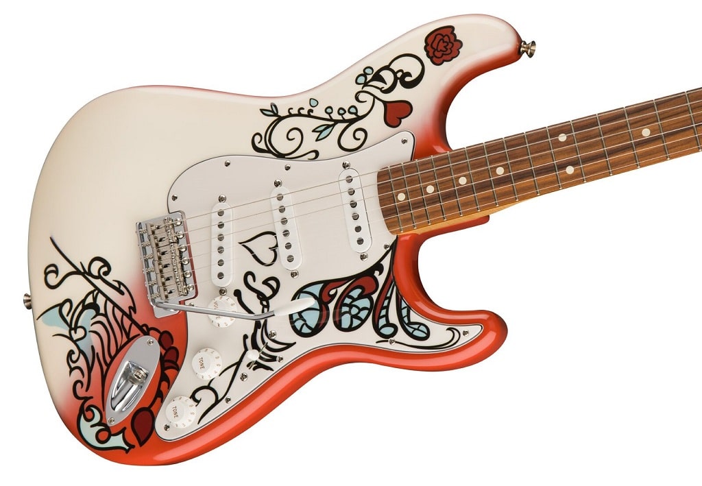 Detail Fender Jimi Hendrix Stratocaster Sunburst Nomer 26