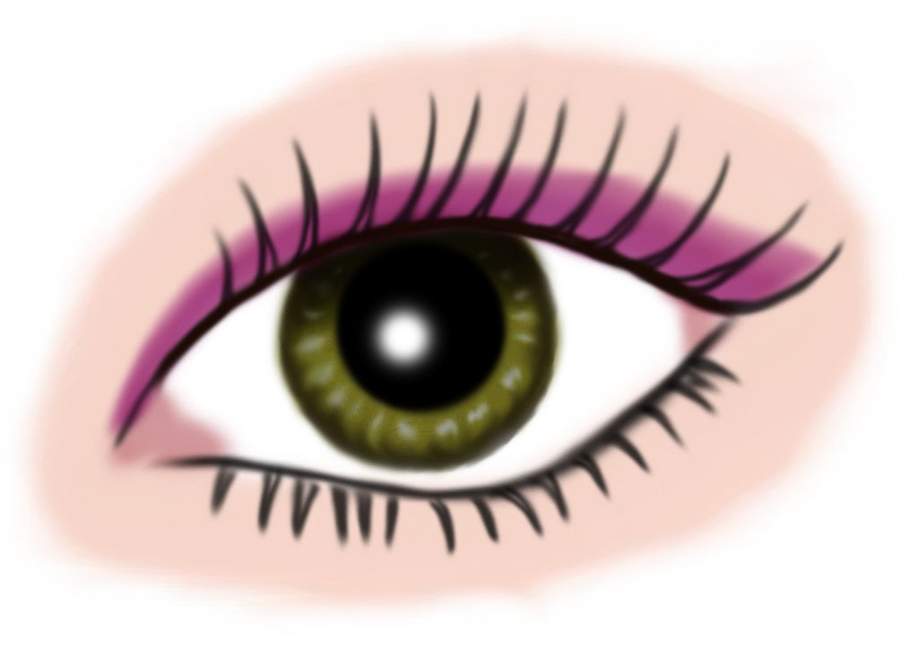 Detail Augen Make Up Rosa Nomer 8
