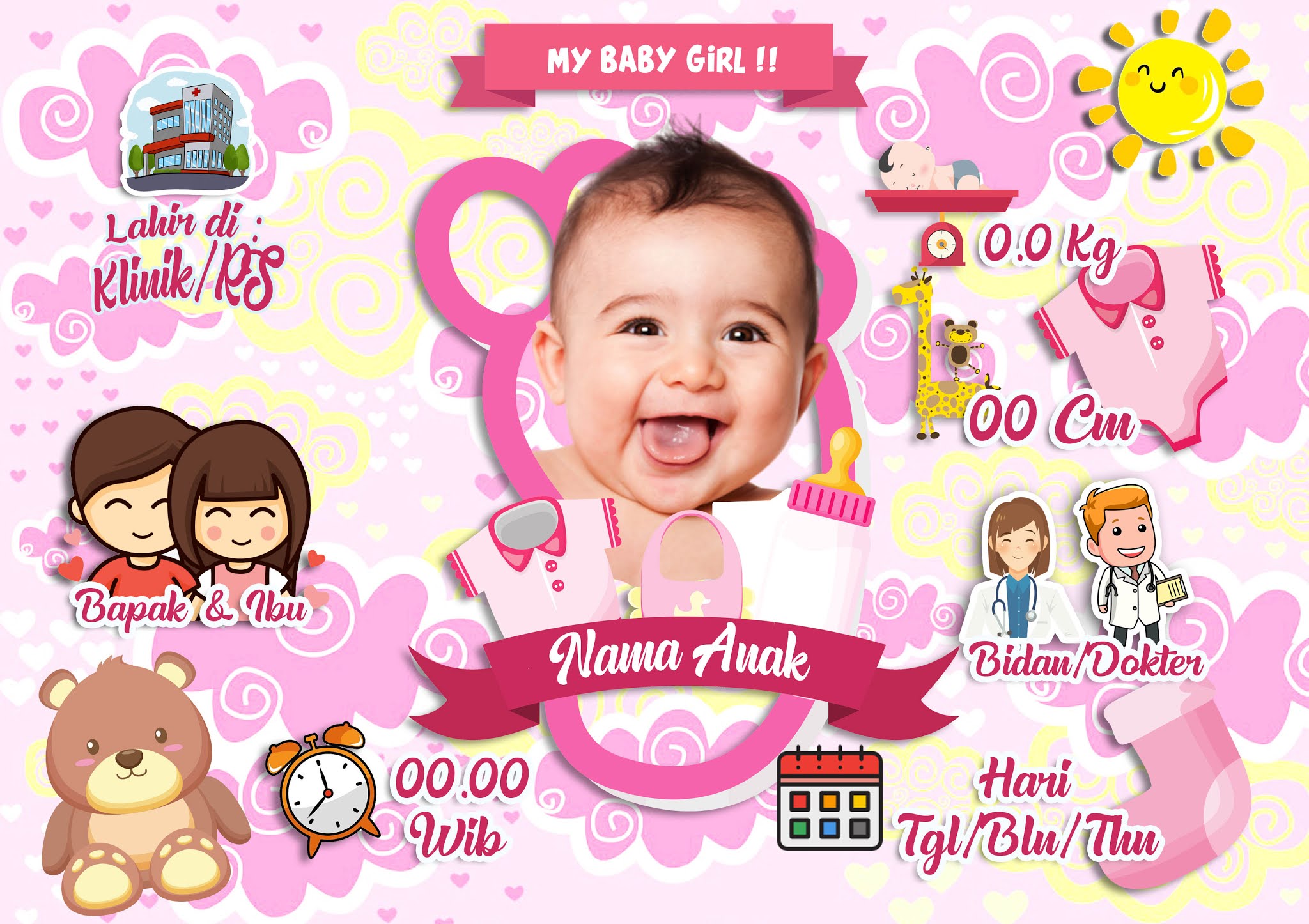 Detail Download Banner Kelahiran Bayi Cdr Nomer 24