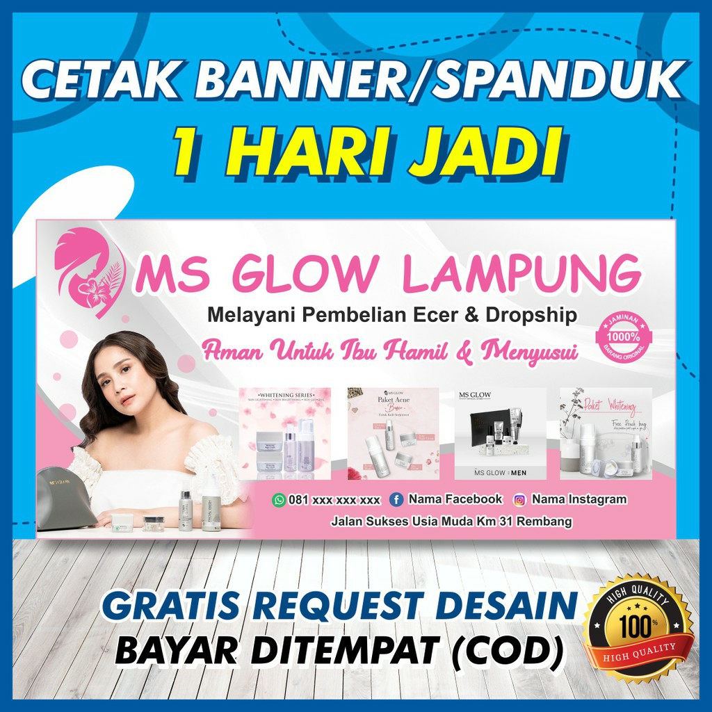 Detail Download Banner Ms Glow Cdr Nomer 25