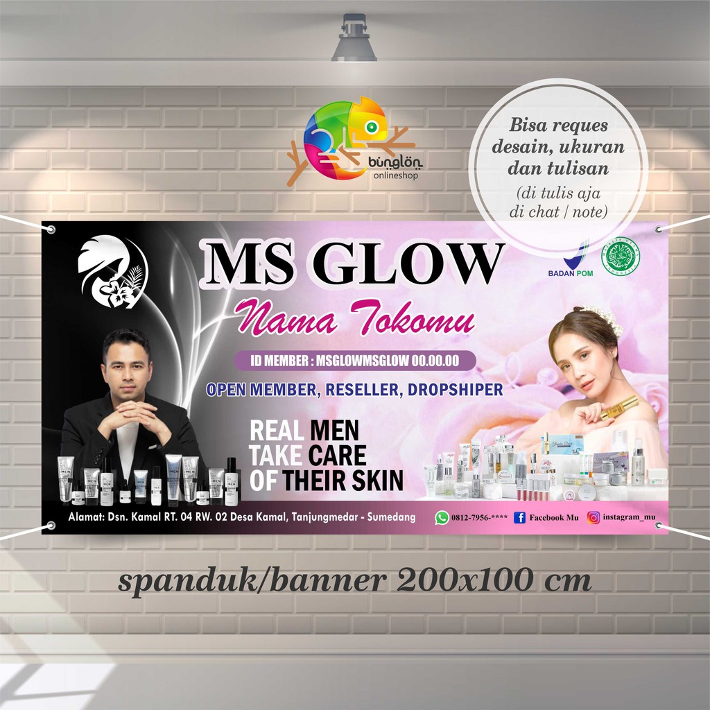 Detail Download Banner Ms Glow Cdr Nomer 9