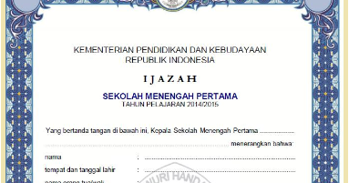 Detail Download Blangko Ijazah Kosong Word Nomer 28