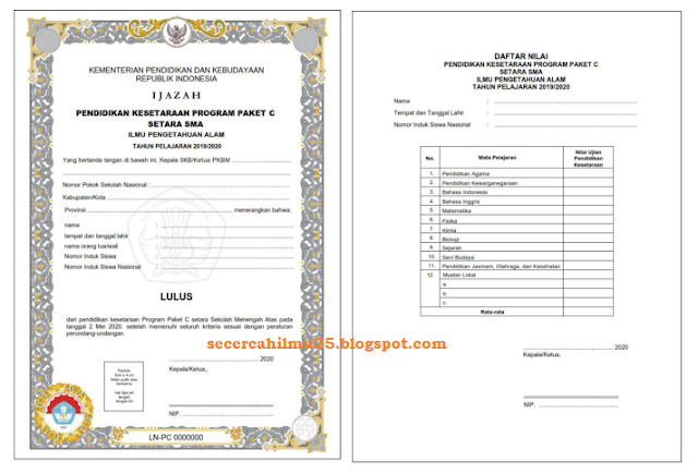 Detail Download Blangko Ijazah Kosong Word Nomer 35