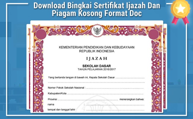 Detail Download Blangko Ijazah Kosong Word Nomer 52