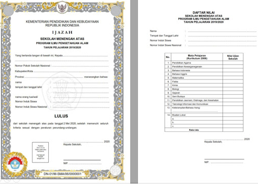 Detail Download Blangko Ijazah Sma Kosong Word Nomer 4