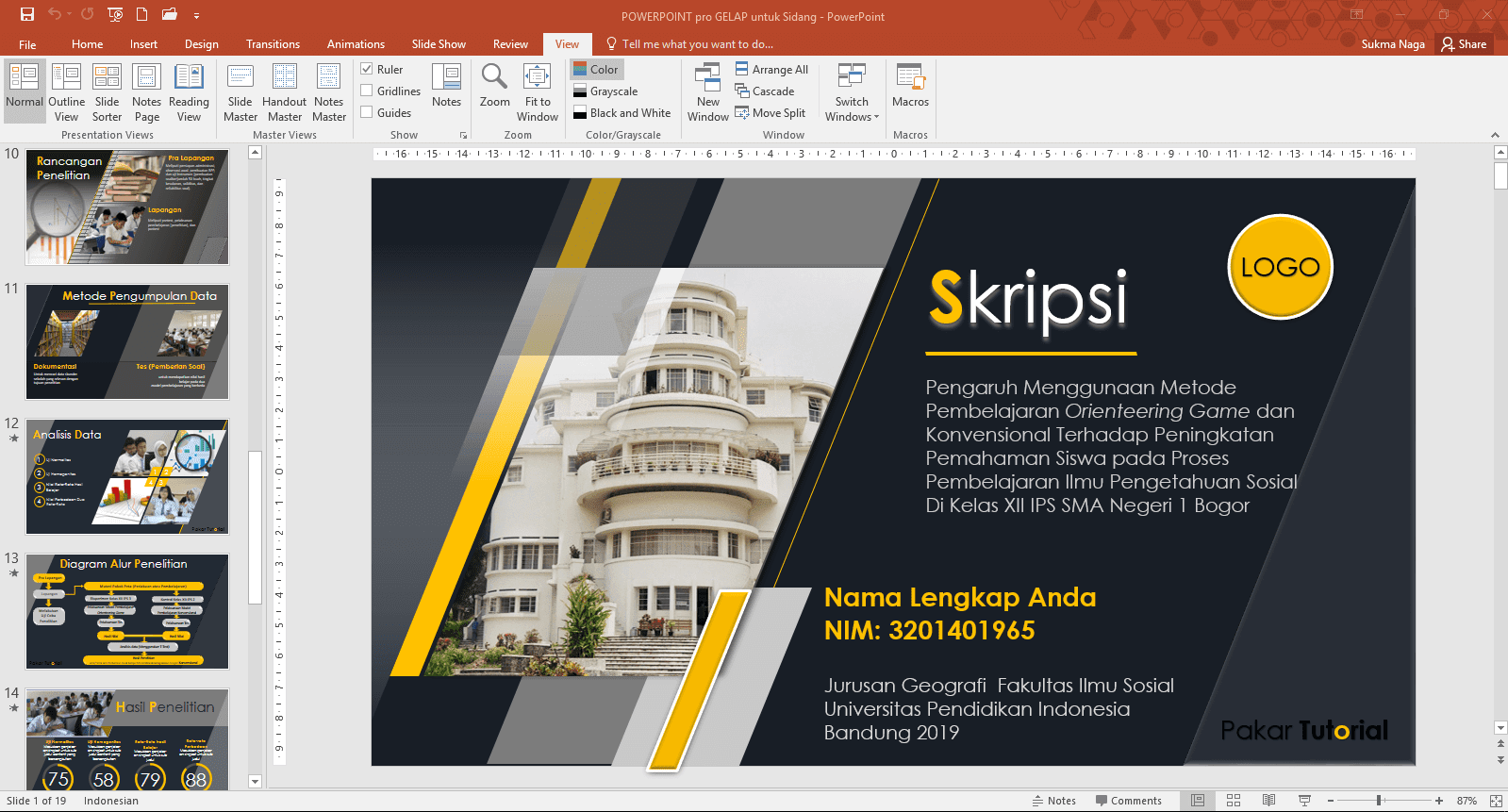 Download Contoh Power Point Skripsi - KibrisPDR