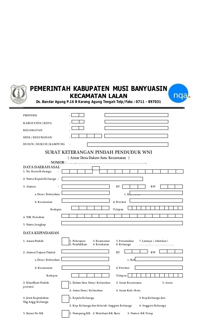 Detail Download Contoh Surat Keterangan Pindah Penduduk Nomer 23