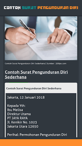 Detail Download Contoh Surat Pengunduran Diri Nomer 36