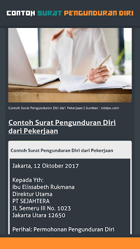 Detail Download Contoh Surat Pengunduran Diri Nomer 43