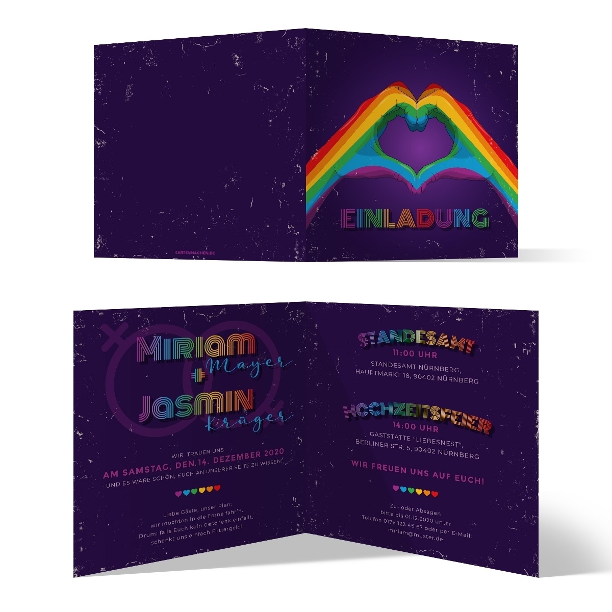 Detail Einladung Taufe Regenbogen Nomer 17
