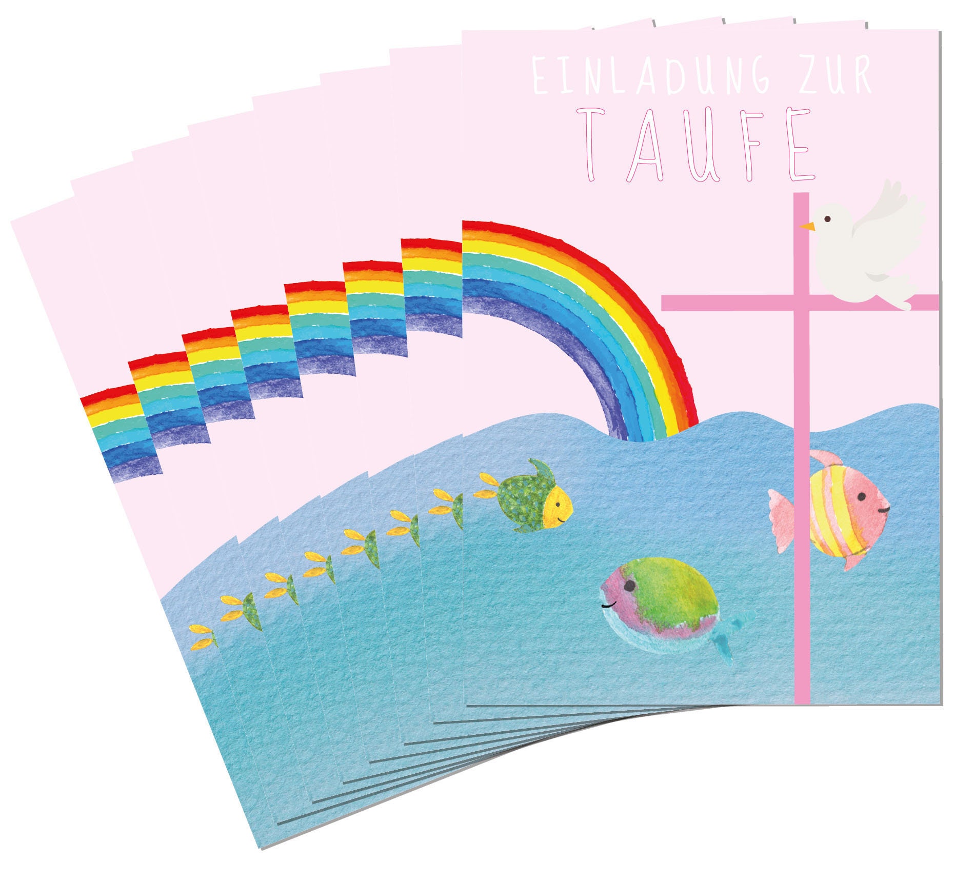 Detail Einladung Taufe Regenbogen Nomer 3