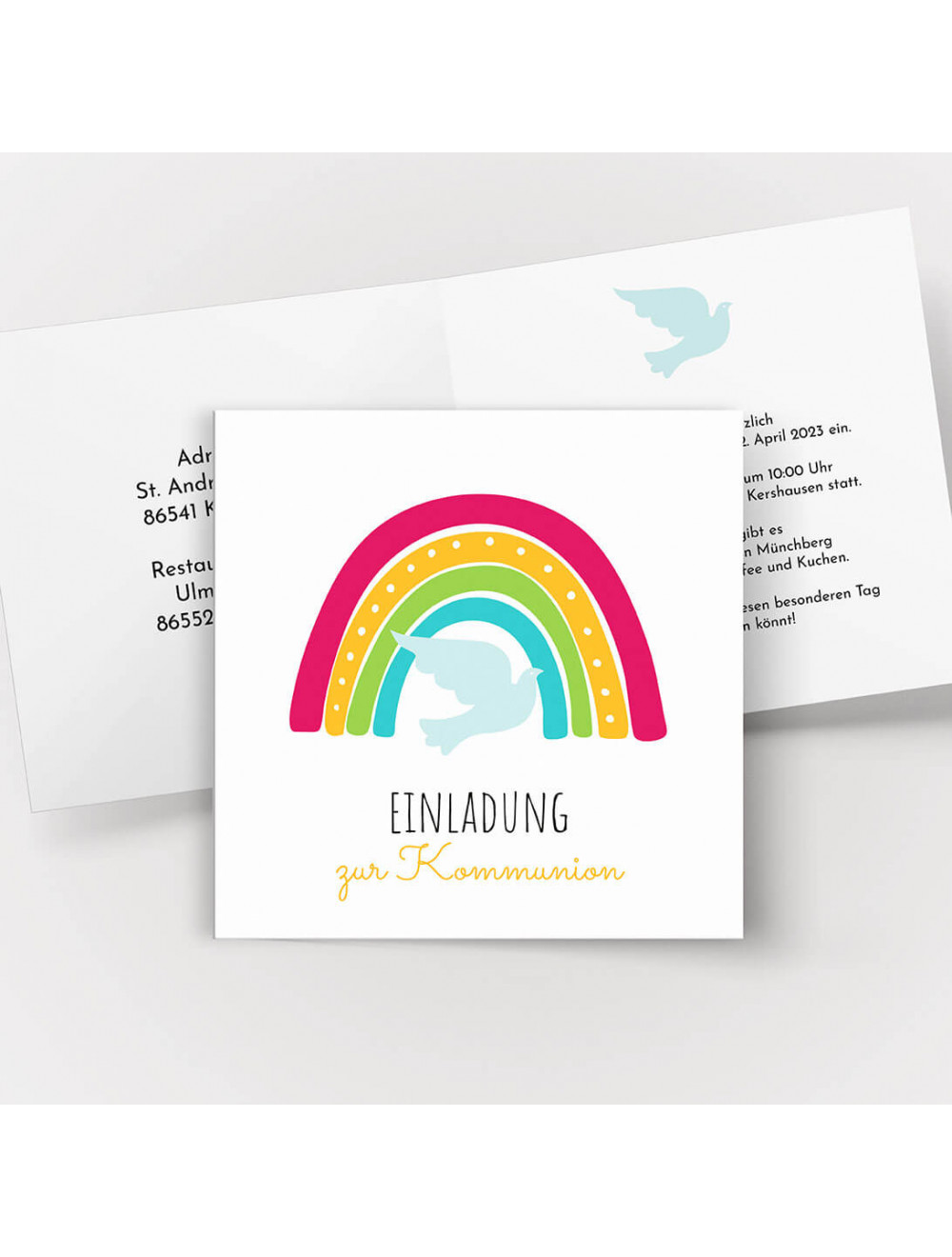 Detail Einladung Taufe Regenbogen Nomer 7
