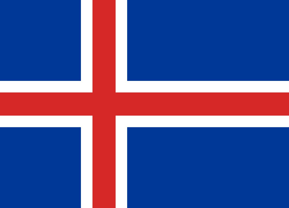 Flagge Von Island - KibrisPDR
