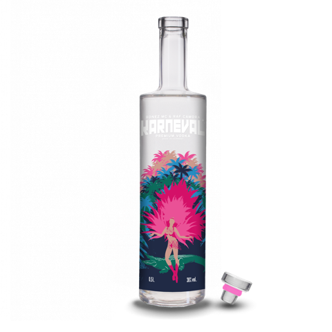 Detail Schwarze Vodka Flasche Nomer 23