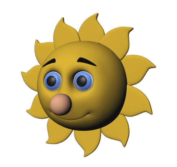 Detail Sun 3d Model Nomer 5