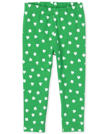 Detail Shamrock Print Leggings Nomer 21