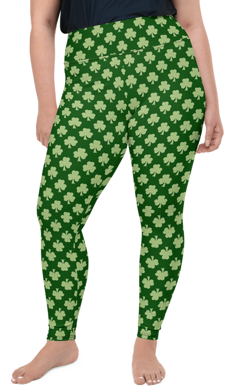 Detail Shamrock Print Leggings Nomer 23