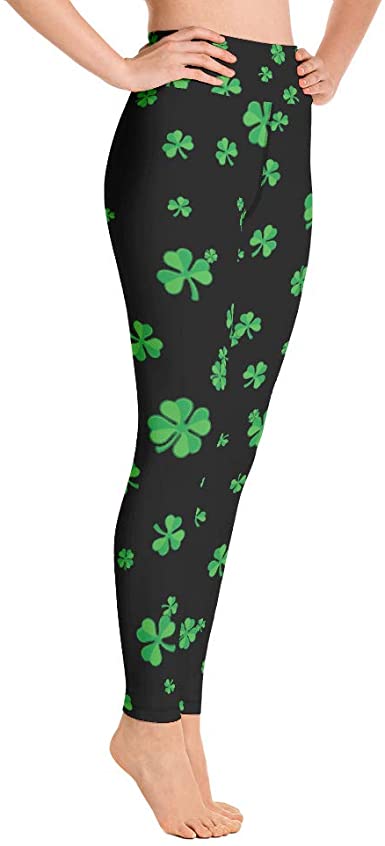 Detail Shamrock Print Leggings Nomer 4