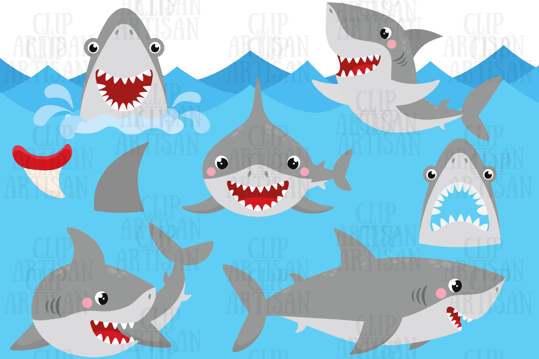 Detail Shark Images Clipart Nomer 45