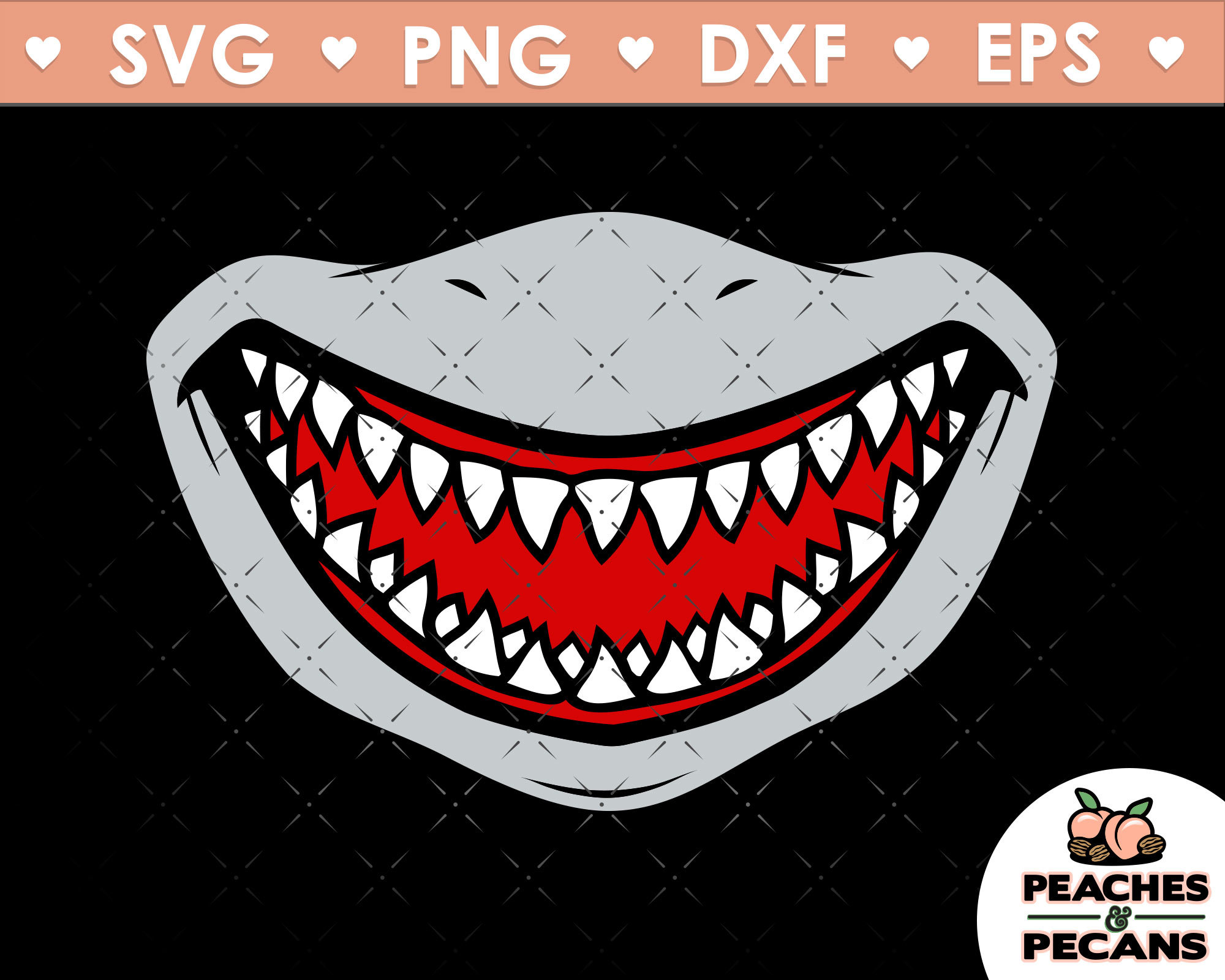 Detail Shark Teeth Clipart Nomer 21