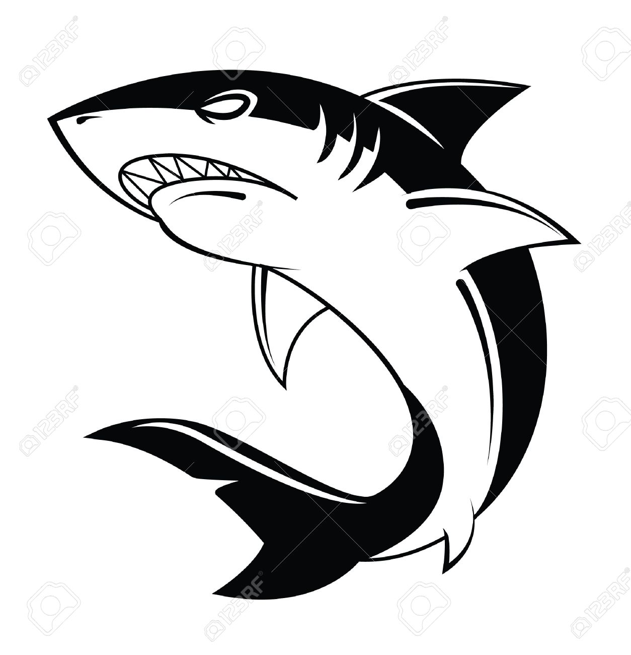 Detail Shark Vector Image Nomer 9