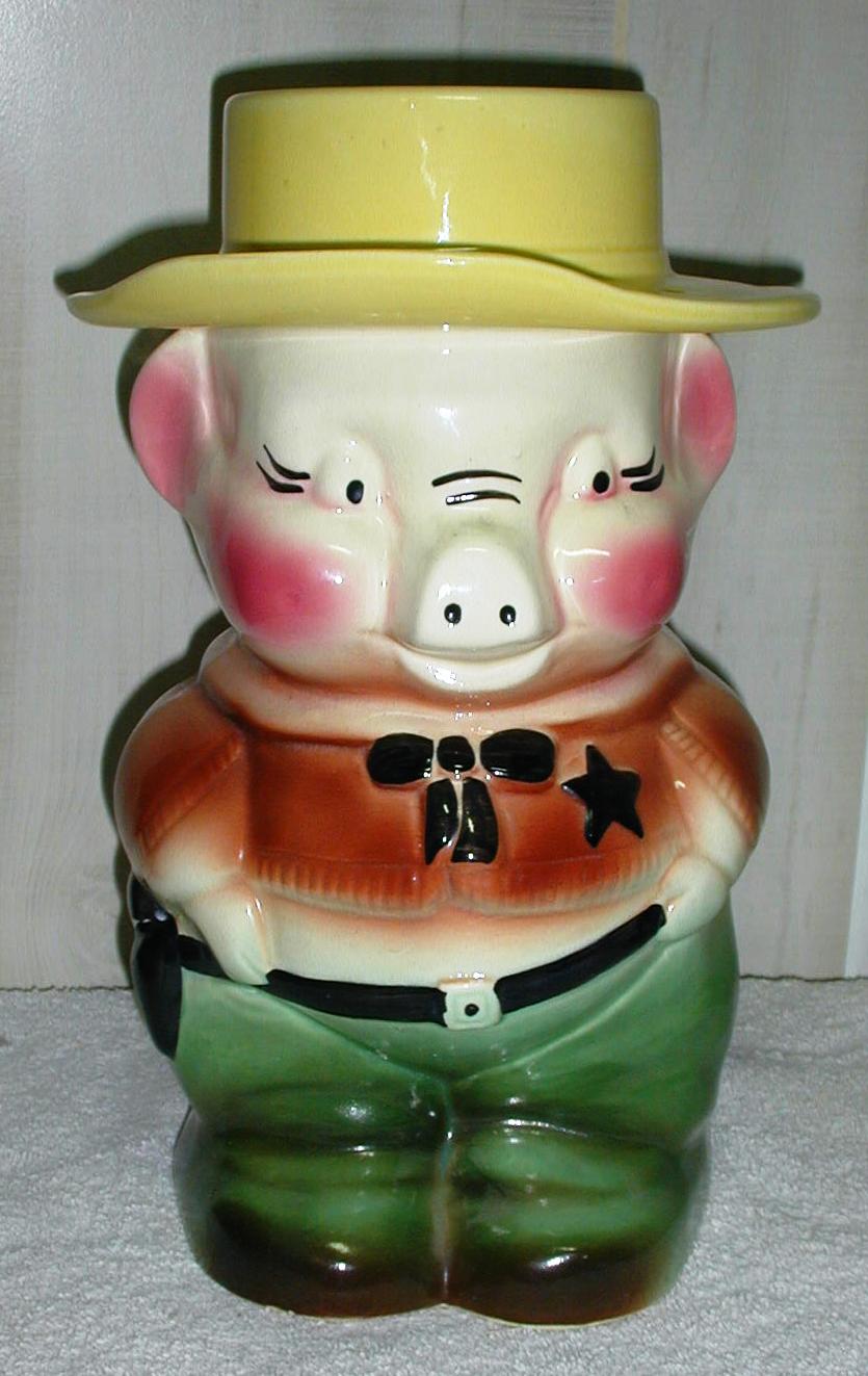 Detail Sheriff Pig Cookie Jar Nomer 2