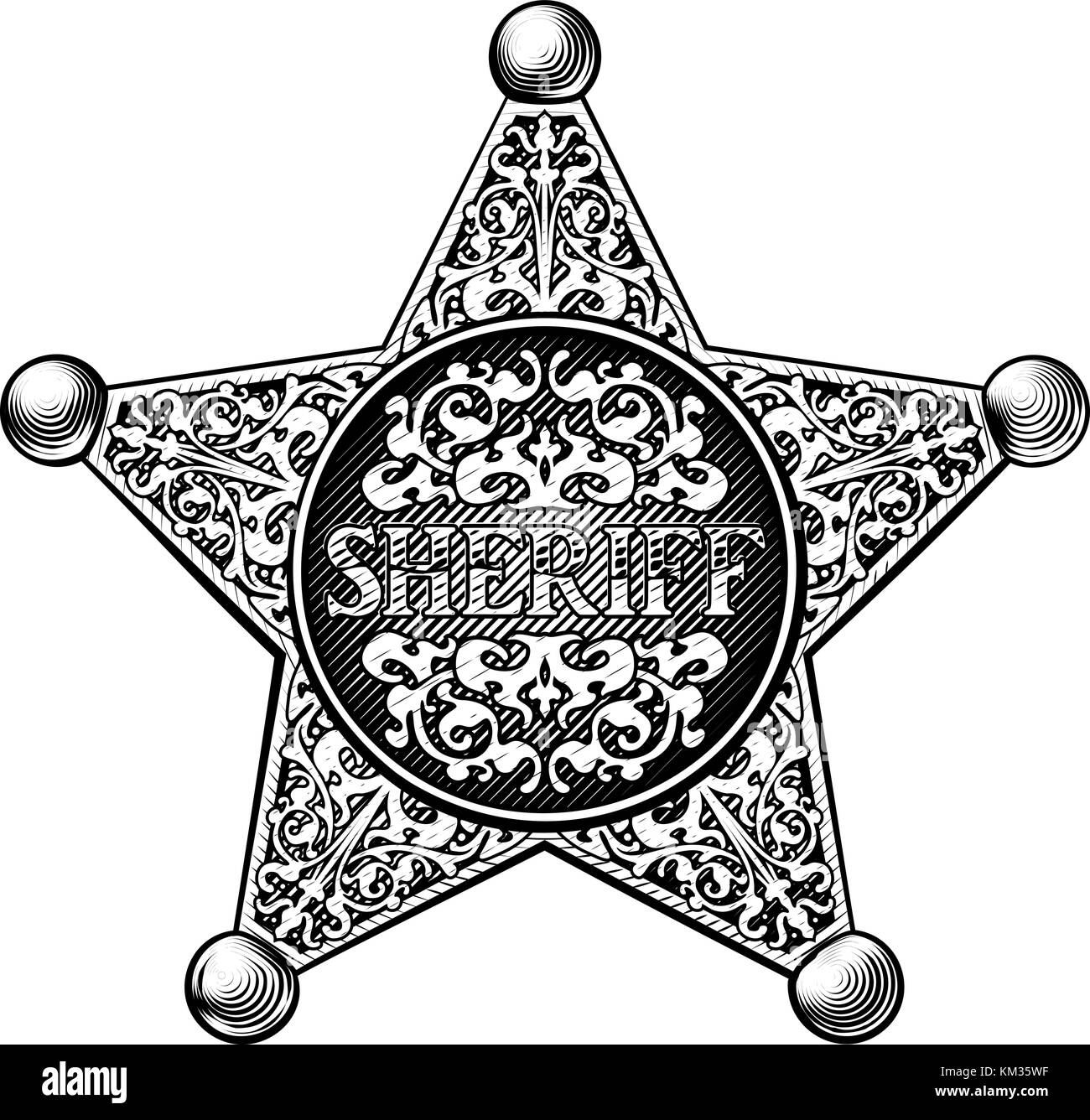 Detail Sheriff Star Badge Clipart Nomer 45
