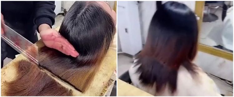 Detail Wanita Potong Rambut Di Tukang Cukur Nomer 34
