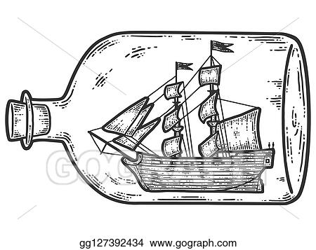 Detail Ship In A Bottle Clipart Nomer 18