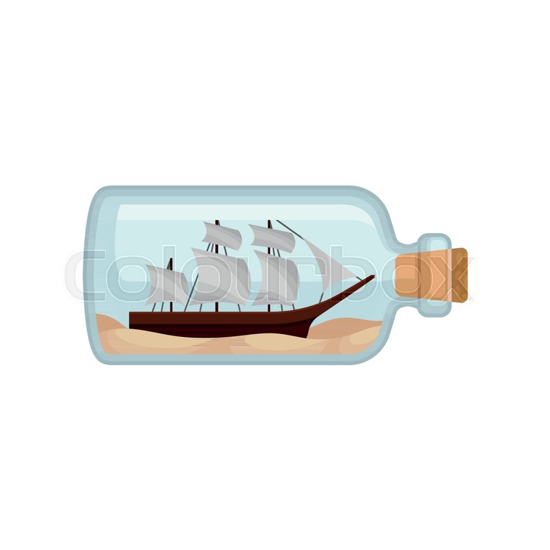 Detail Ship In A Bottle Clipart Nomer 19