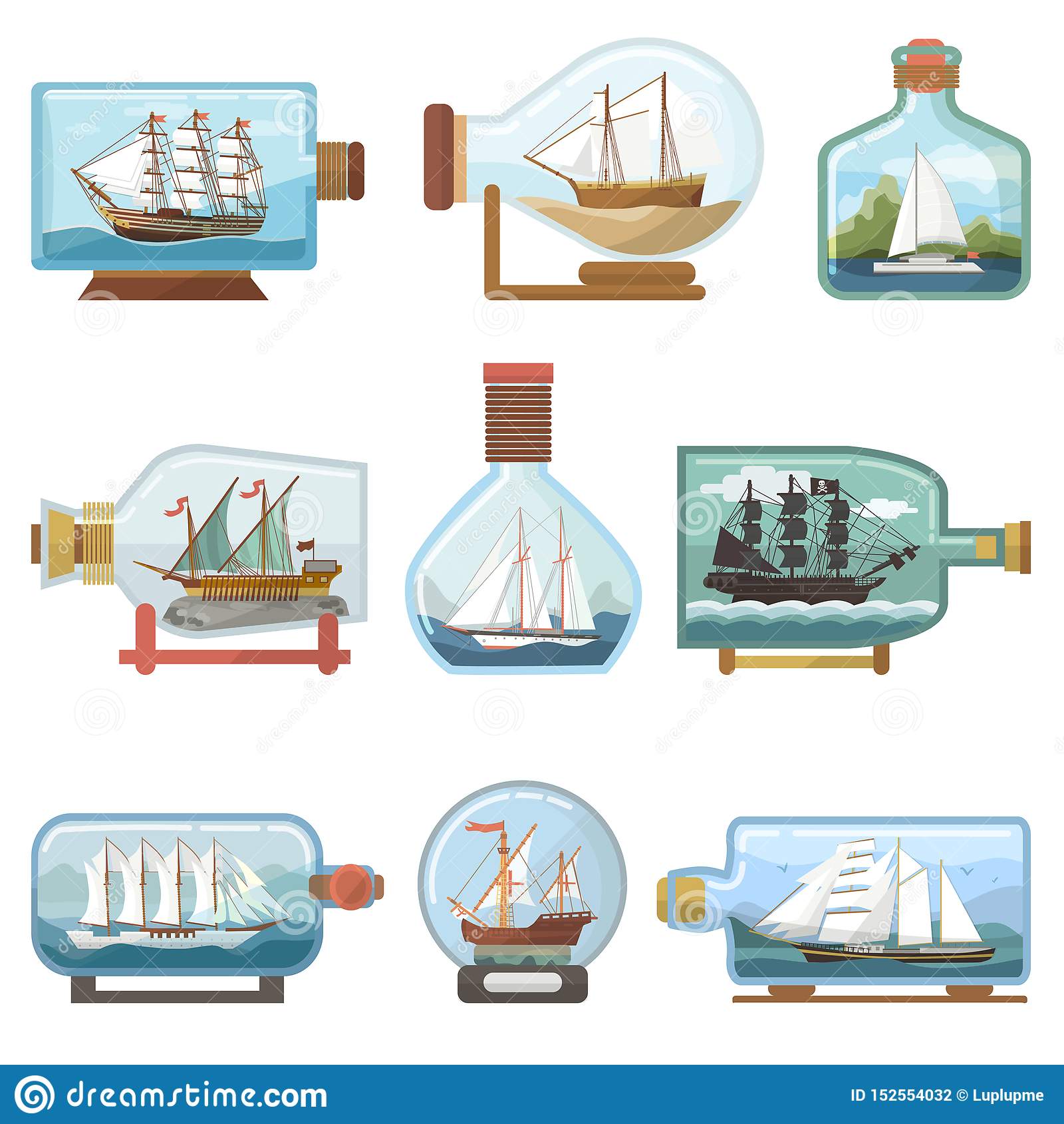 Detail Ship In A Bottle Clipart Nomer 36