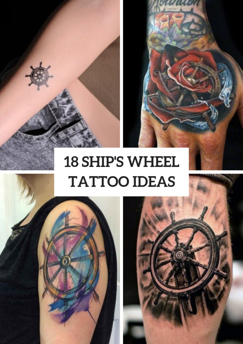 Detail Ship Wheel And Anchor Tattoo Meaning Nomer 14