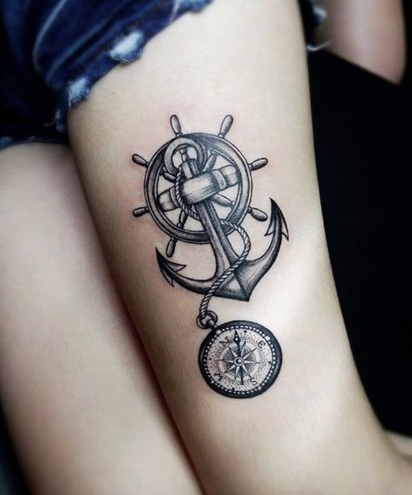 Detail Ship Wheel And Anchor Tattoo Meaning Nomer 22