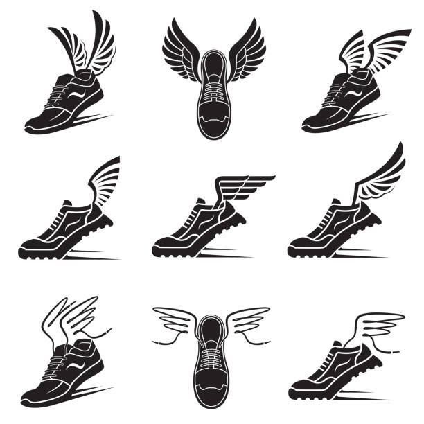 Detail Shoe With Wings Clipart Nomer 34