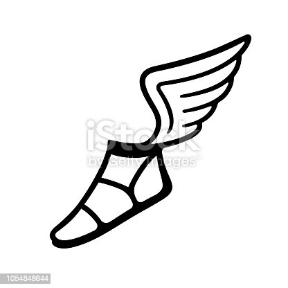 Detail Shoe With Wings Clipart Nomer 35