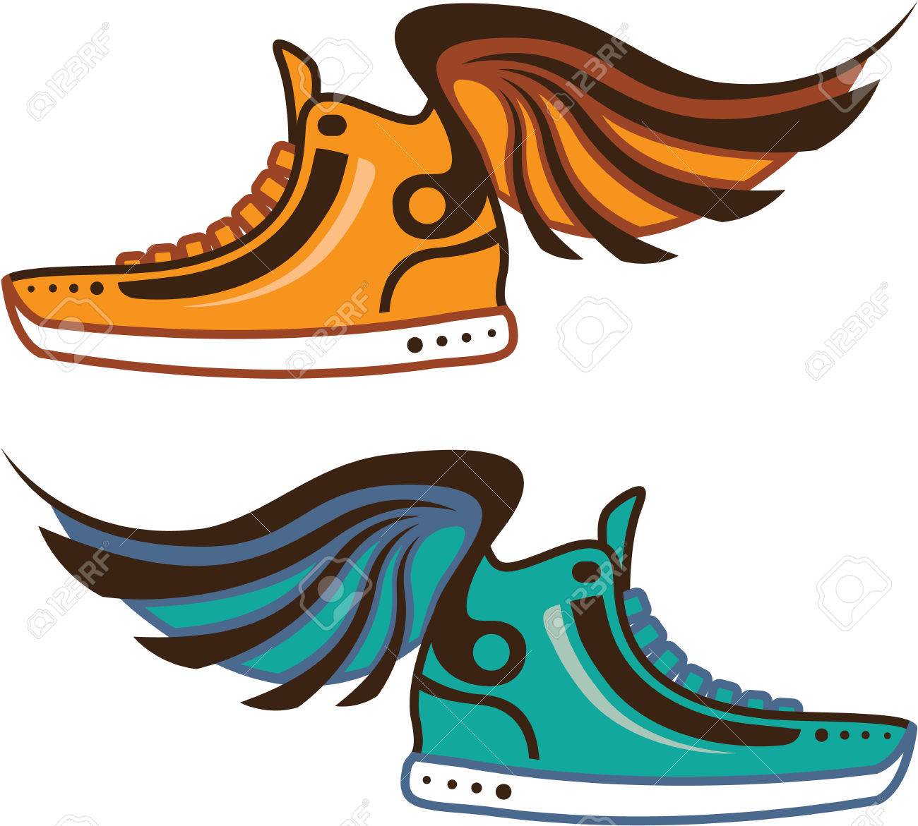 Detail Shoes With Wings Clipart Nomer 18